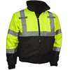 OEM Classics Waterproof Hi-vis Yellow Reflective Two Tone Color Safety Jacket In Winter