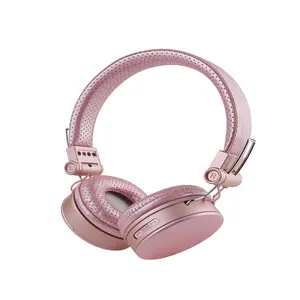 Pink Bluetooth Wireless Headphones Earphones