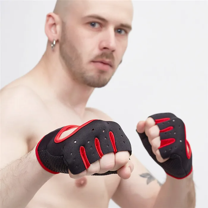 

wholesale price breathable half-finger sports gloves, Customized color