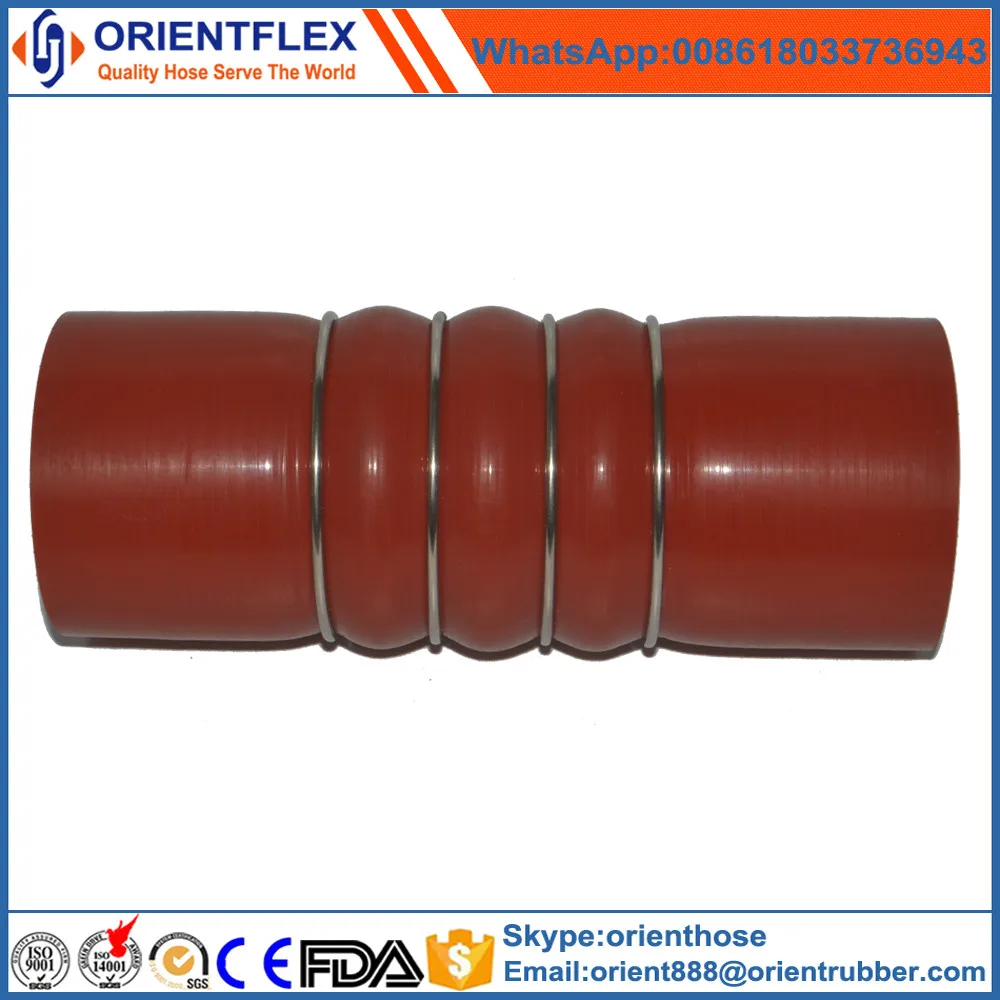 Raccord Tuyau Silicone Pour Voiture X AUTOHAUX - 55mm Intérieur, 200mm Long, Noir/rouge