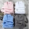 OEM Waffle Bath Robe Suck Water Bathrobe female/male Night Dressing Gown women/Mens Plus Size Kimono Robes