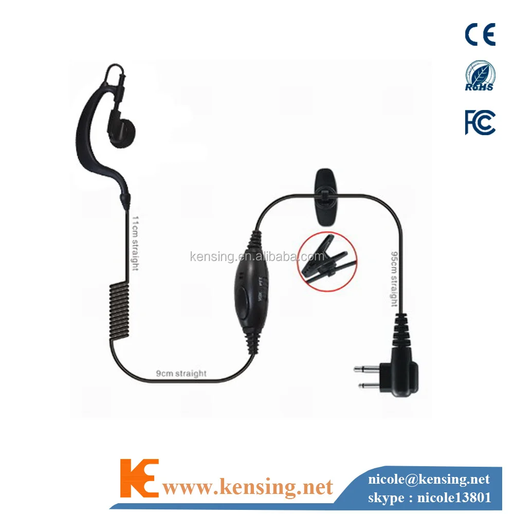 Professional Walkie Talkie Headset With Microphone Set For Rf Wireless