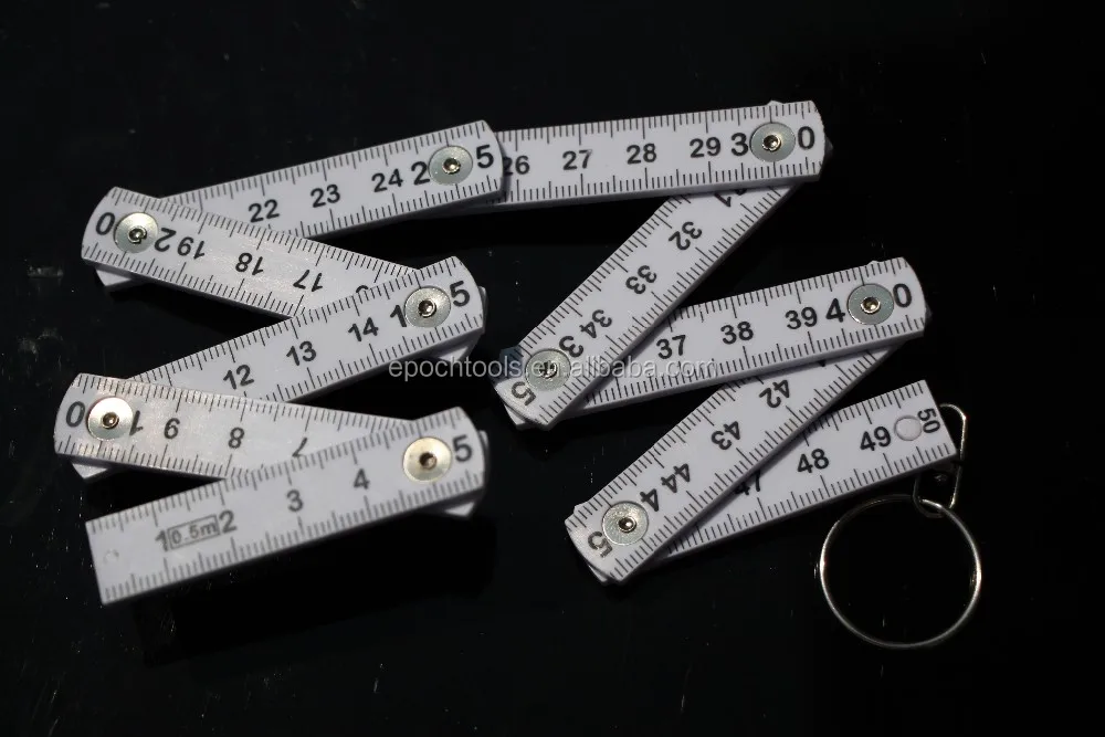 Mini Plastic Folding Ruler With Key Ring - Buy Folding Ruler,Angle ...