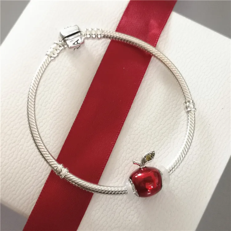 

925 sterling silver bracelet fashion Christmas apple bracelet gift