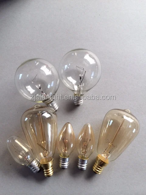 Light Bulb/Incandescent Bulb/Edison Bulb C7 15W/G50 25W/ST38 40W E12 Clear