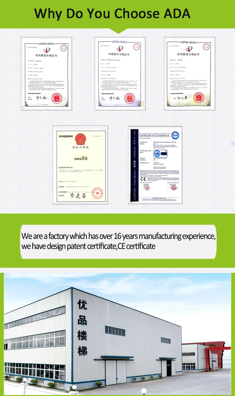 Carbon Steel Telescopic Retractable Ceiling Step Ladder For Villa