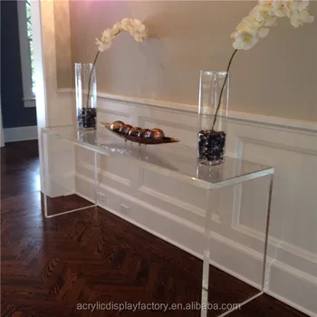 Clear Acrylic Home Large Console Table For Coffee Clear Acrylic Home Large Console Table For Coffee