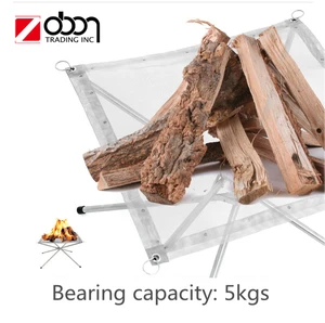 stainless steel lightweight mesh firepot ultra light fire pits stand outdoor camping BBQ party