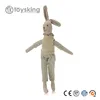 Wholesale soft easter decorations long ear rabbit stuffed easter bunny Elegant Rabbit with Fashion Wear