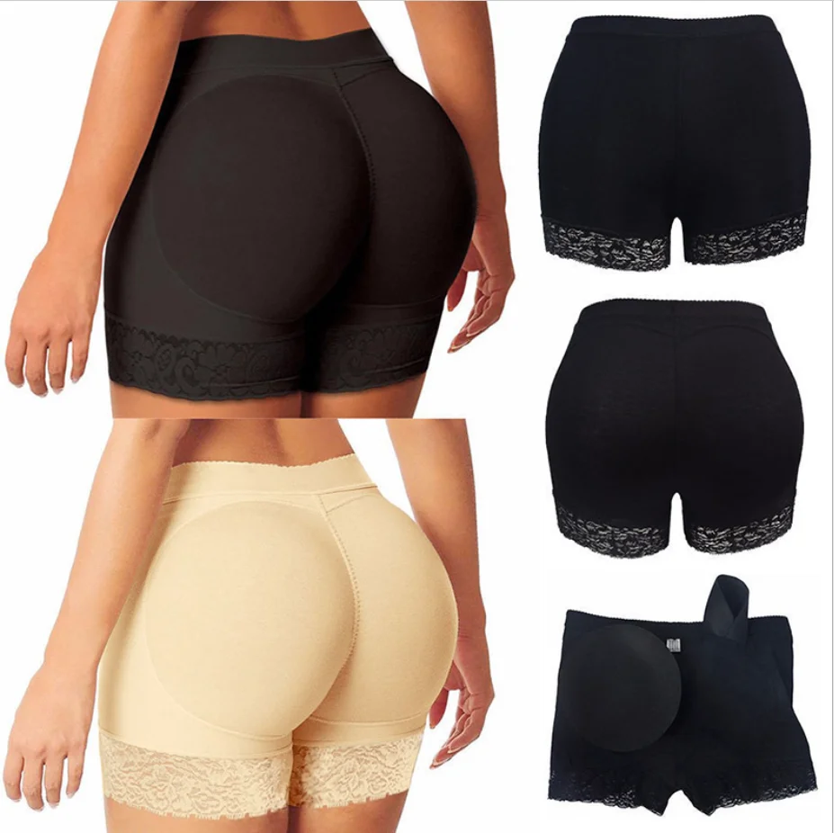 

Plus Size Women Butt Booty Lifter Shaper Bum Lift Pants Buttocks Enhancer Boyshorts Briefs Safety Short Pants, Nude, black