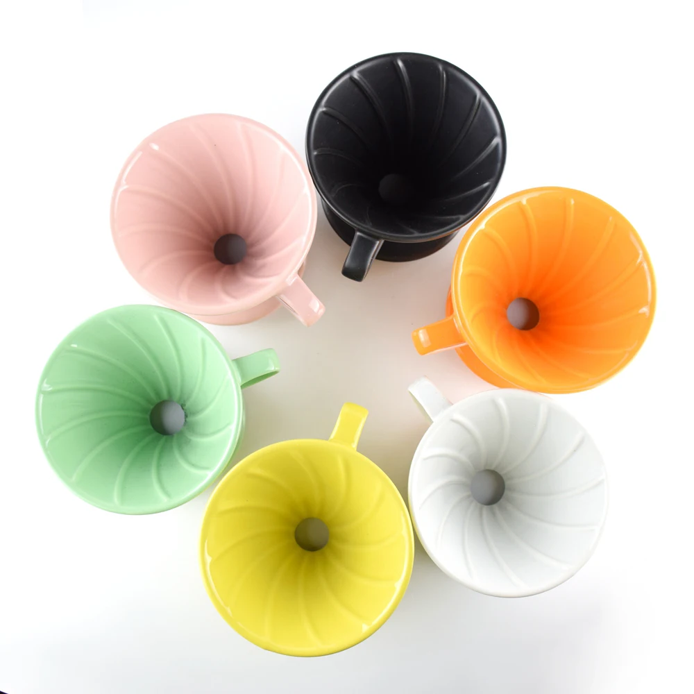 Wholesale Ecocoffee Ceramic Coffee Dripper V60 Brewer Barista Maker v60 Percolator Coffee maker