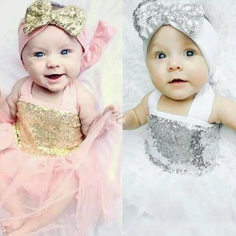 Baby Girl Princess Sequins font b Dress b font Toddler Baby Wedding font b Fancy b