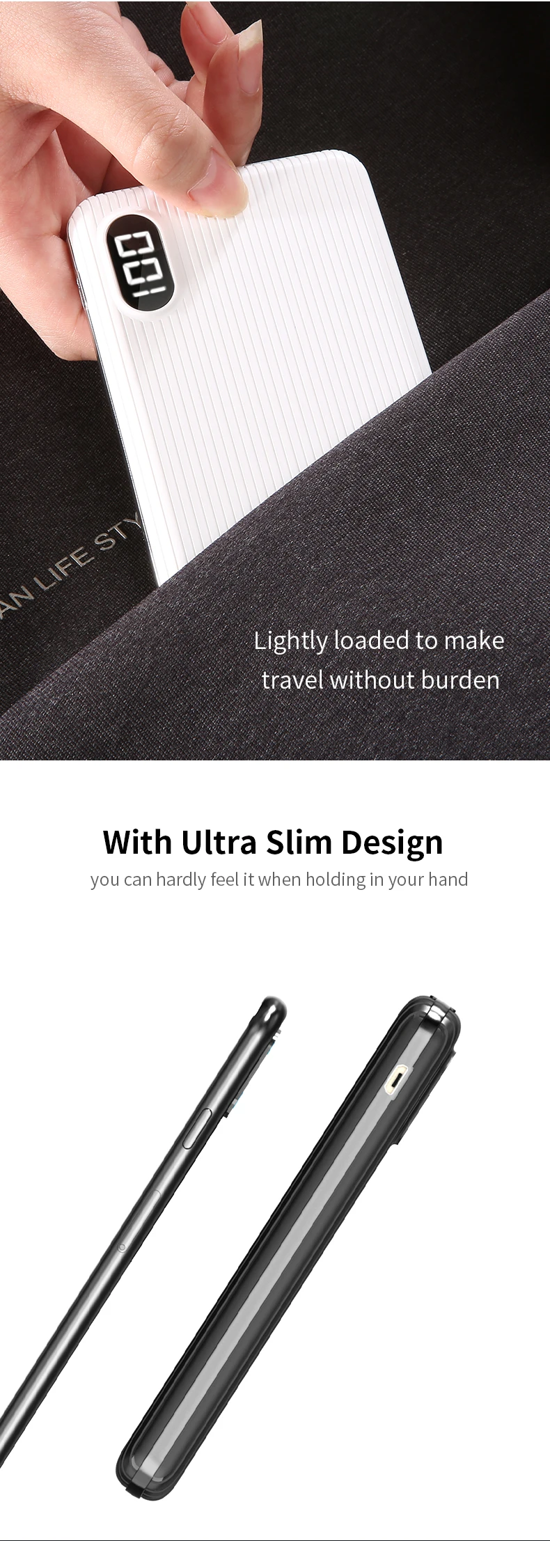 Best-selling promotion ultra slim Universal portable charger power bank 10000mah mobile powerbank - ANKUX.COM