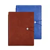 Custom hardcover daily journal A5/B5 pu leather notebook with 6rings binding and pen