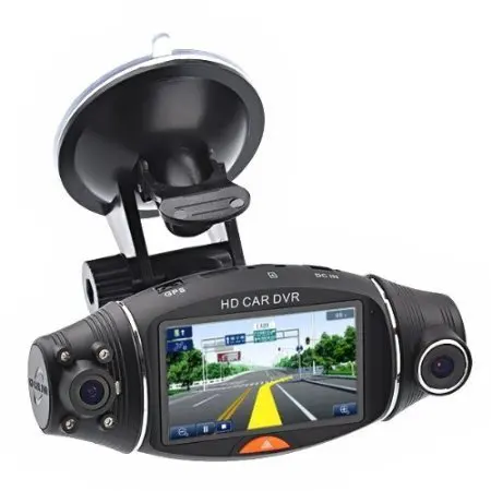 R310 Dual Lens Dash Cam HD Car DVR Video Recorder Car DVRS Camera G sensor GPS