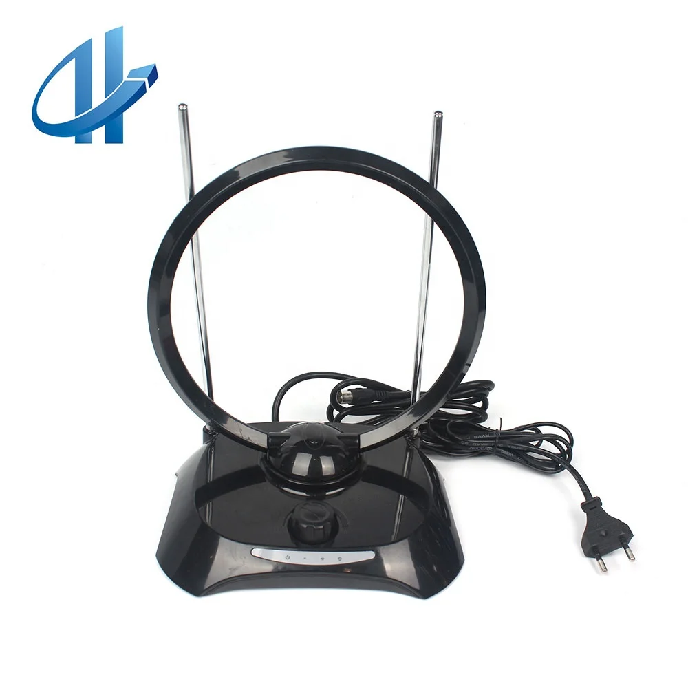 Antena TV Interior 2026 Con Amplificador, Alcance 460 Km Y Base Magnética, Compatible Con DVB-T2 Y 4K