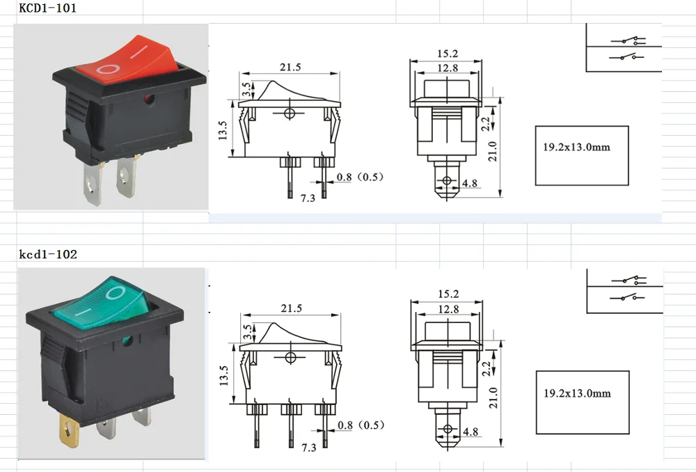 Kcd4 16a 250v 4 контакта схема подключения