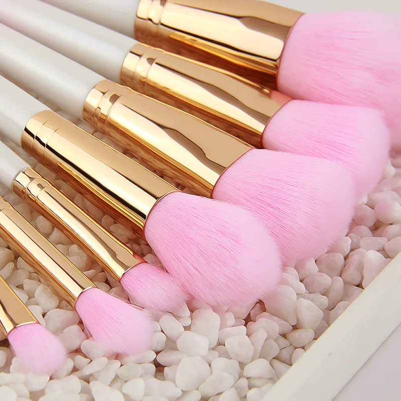 

Hot selling New 9pcs Brushes Pink Gradient Makeup Tools Makeup Brush Set