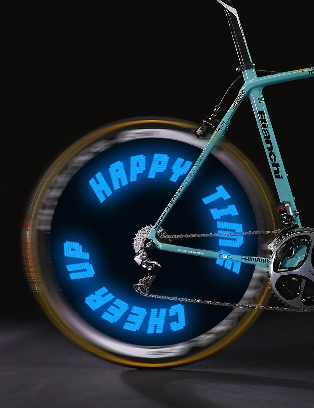 Words and Graph Programmable Bike Wheel Lights -Wireless Custom Message,Ultra Bright LED - Bicycle Wheel Spoke / Colorful Bicycle Tire Accessories- Waterproof