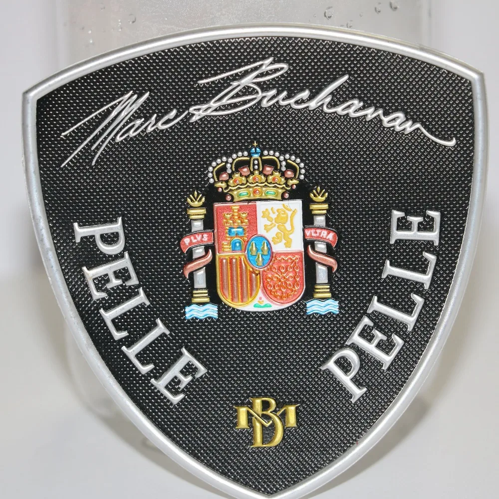 

3D embossed metallic looking finish hot metal iron on letter patchs, Any color;metal color