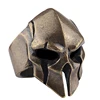 Wholesale Vintage Men Punk Biker Spartan Hero Helmet Mask Ring