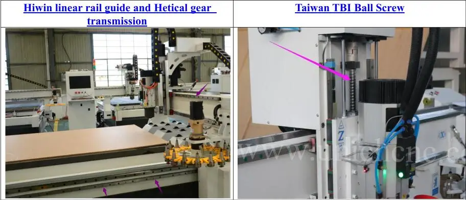 high quality door cabinet furniture aluminum woodworking cutting carving ATC/cnc router