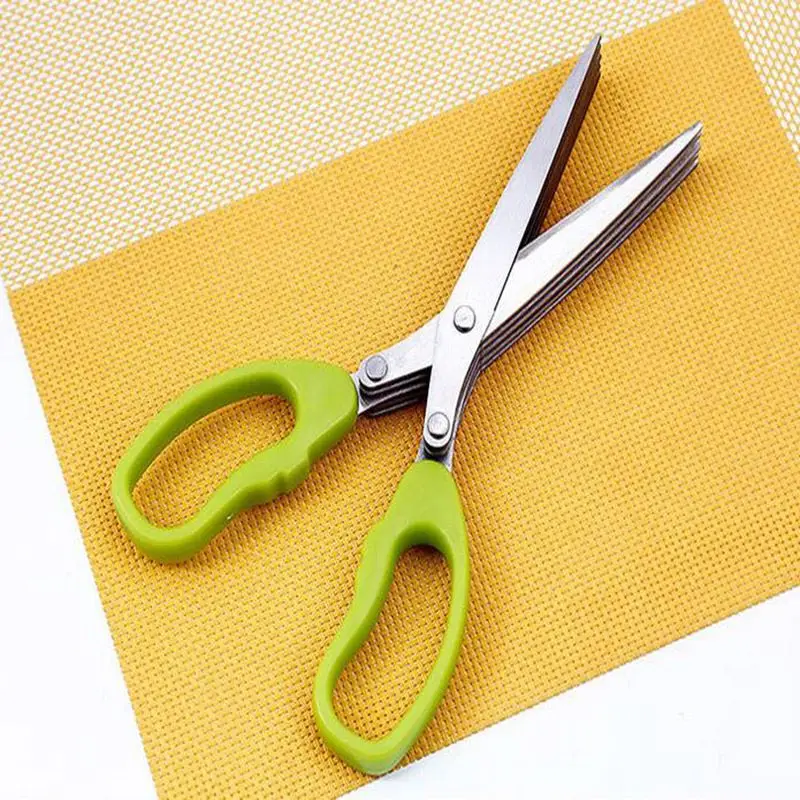 Kitchen 5 Layers Scissors Sushi Shredded Scallion Cut Herb Spices Scissor Kitchen 5 Layers Scissors Sushi Shredded Scallion Cut Herb Spices Scissor