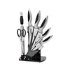 super 6pcs stainless steel kitchen knife set with acrylic stand, stainless steel knife set kitchen, knife set stainless steel