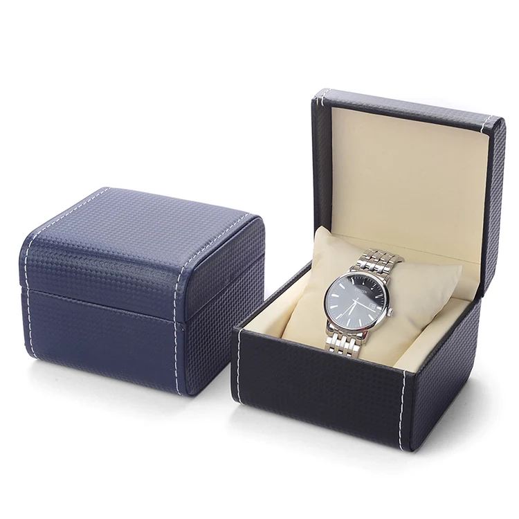 

WH062 110*110*85 Unique Single Cheap Small Size leather Watch Box with pillow