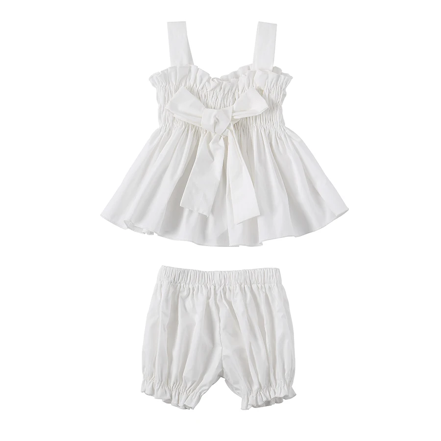 

Wholesale kids unique fashion girl outfit summer beach cotton clothes set, As many as you want;5 colors are avaiable