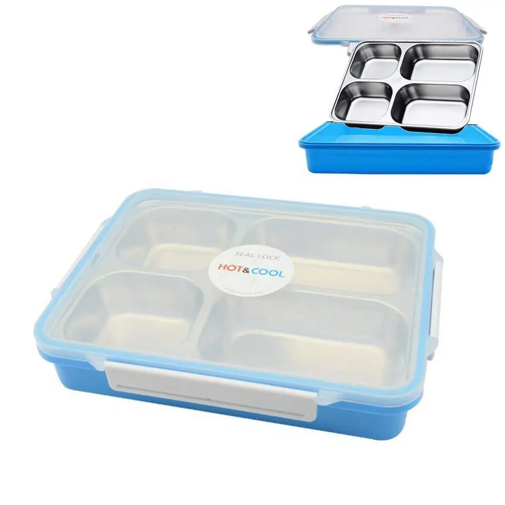 Aiyoo Bento Box Lunch For Kids S 304 Stainless Steel Containers 4 Compartments Leak Proof Lunchbo Dishwasher And Microwave Safe Eco Friendly Bpa Free In Price On Alibaba Aiyoo Bento Box Lunch For Kids