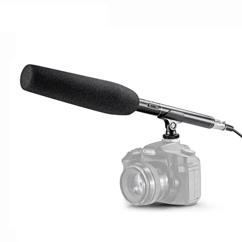 

FREE SHIPPING Perfect Sound Wired Interview Mic Microphone for DSLR, Black