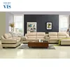 Factory Direct Wholesale Solid Wood Contemporary Full Buffalo Leather Corner Sofa Set