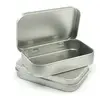 Metal Rectangular Empty Hinged Tins Box Containers Min Small Storage tin box
