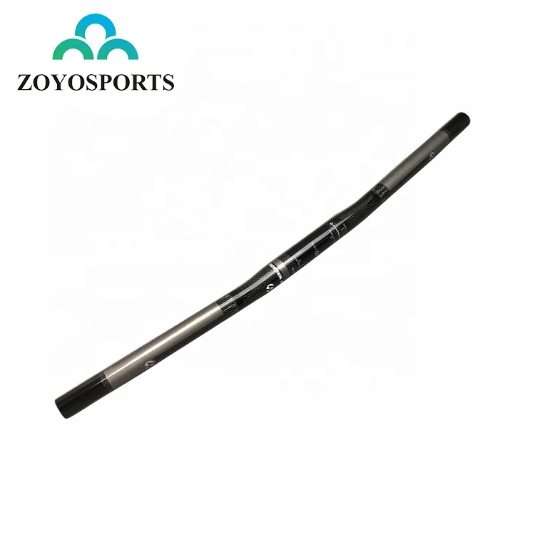 

ZOYOSPORTS 3K 25.4mm MTB Bike Handlebars Full Carbon Fiber Flat Folding Bicycle Handlebar, Black/ can be customized