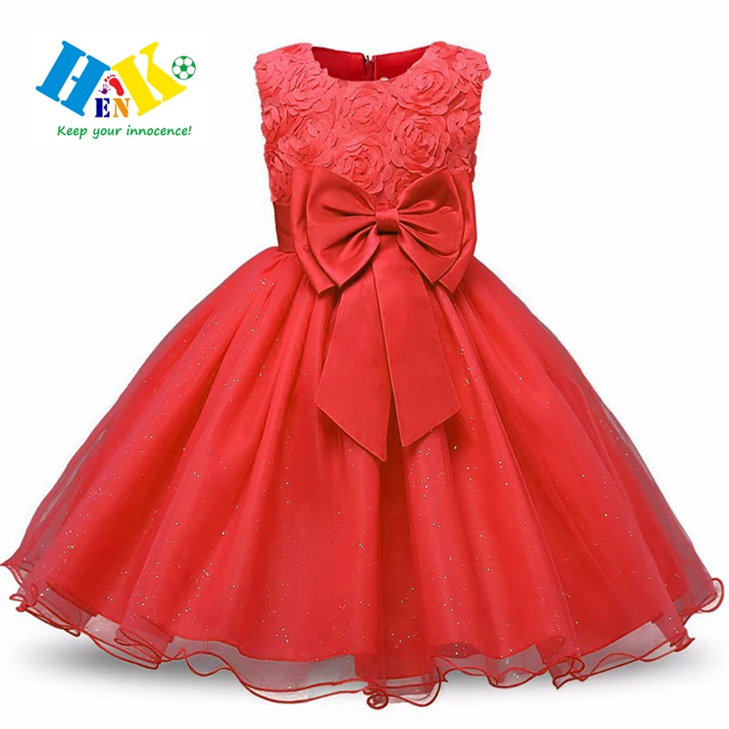 red gown for 7th birthday girl