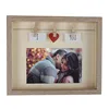 Fun 4x6 Photo Box Frames Light Brown Decorative Horizontal Love Picture Frame With Mat Wood Red Heart & Glass Pane