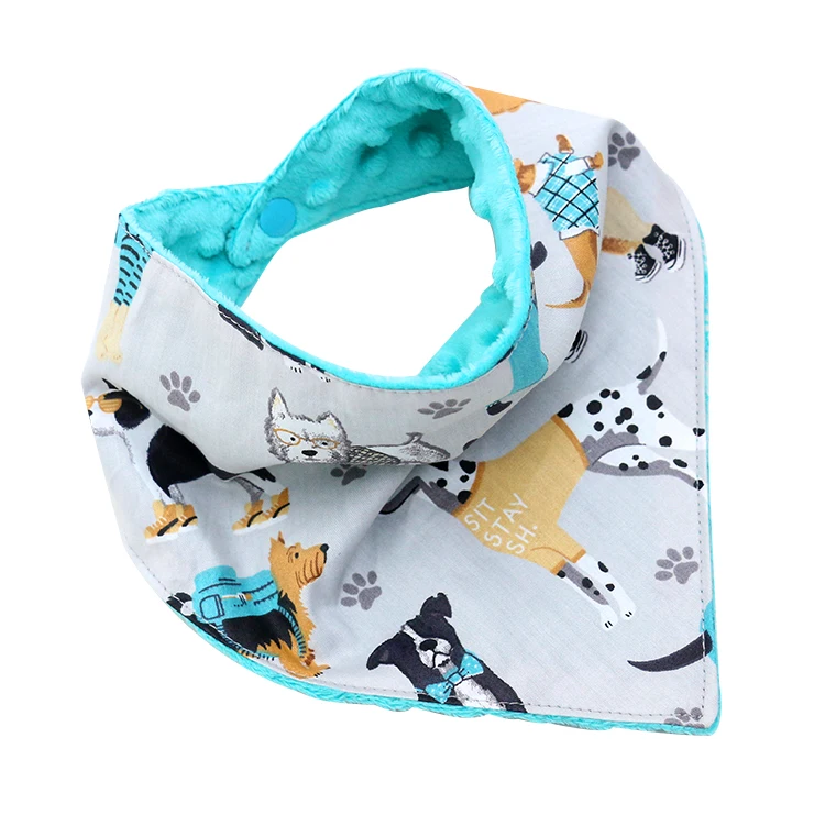 

China manufacturer custom design super soft minky baby boy bib