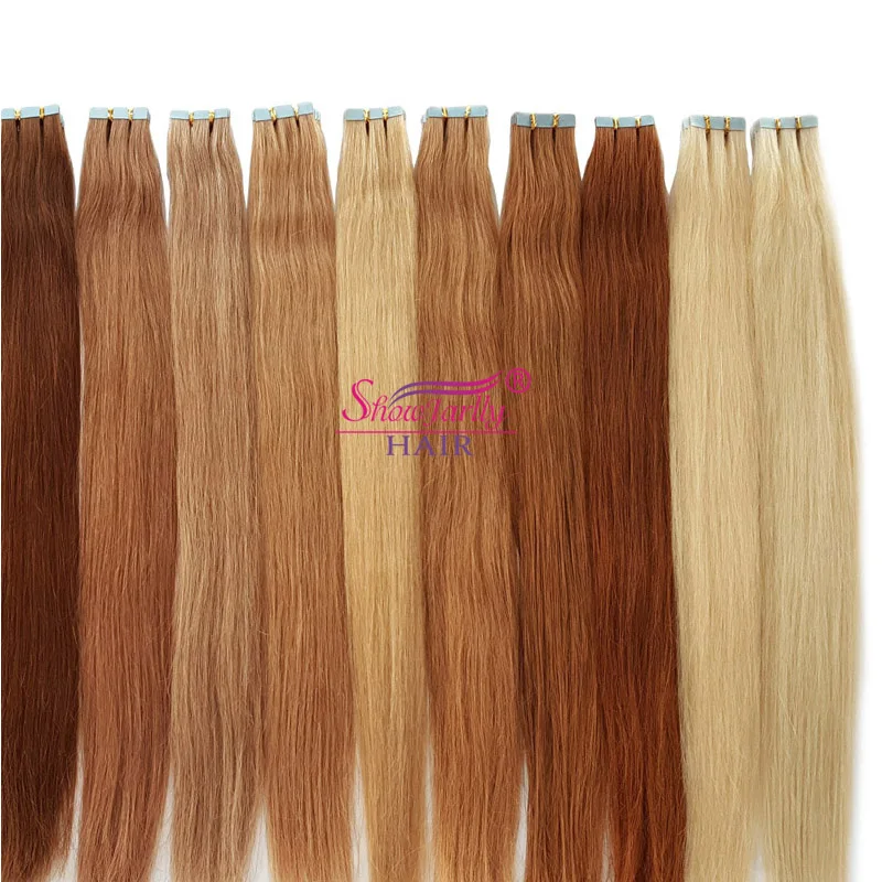 

Best Selling grade 8A double drawn Russian blonde virgin remy tape hair extensions New York