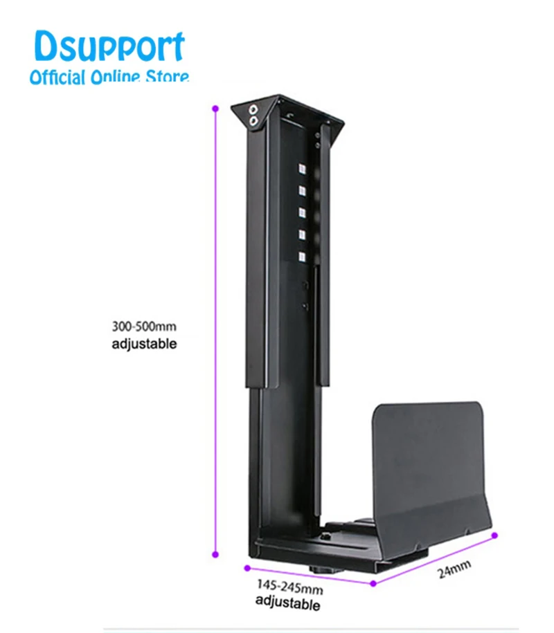 

Universal PC Case Holder Under Desk Wall Side CPU Stand Adjustable Computer Main frame Hanger Host Box Stand Bracket Rack Tray