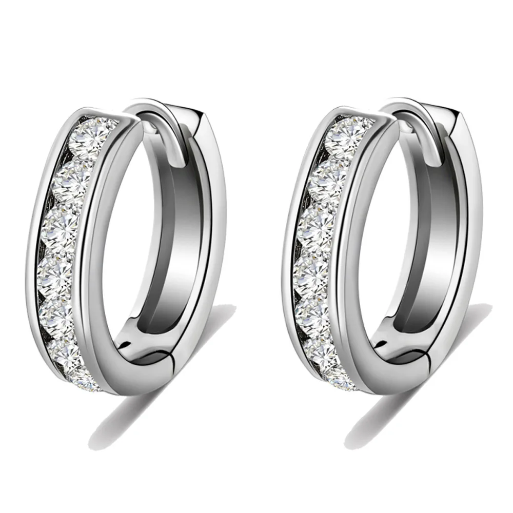 

2016 NEW Fashion hoop earring full CZ diamond earrings for women, N/a