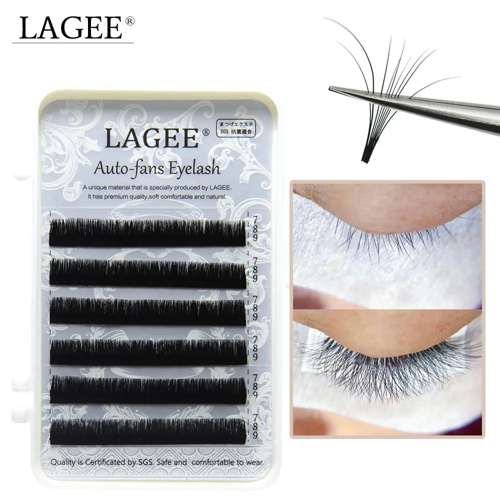 

LAGEE Easy Fan Eyelash Extensions False Eyelash Blossom Bloom Volume Lash Fast Fan Eyelash Auto Fans Nagaraku Line