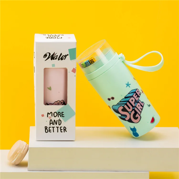 Creative Design Double Wall Glass Bottle For Kids, School Water Bottle Wholesaler