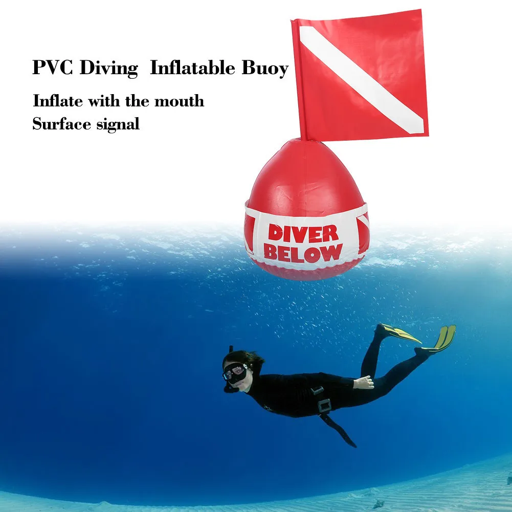 Vinyl Inflatable Flag With Float Scuba Diving Diver Below Inflatable