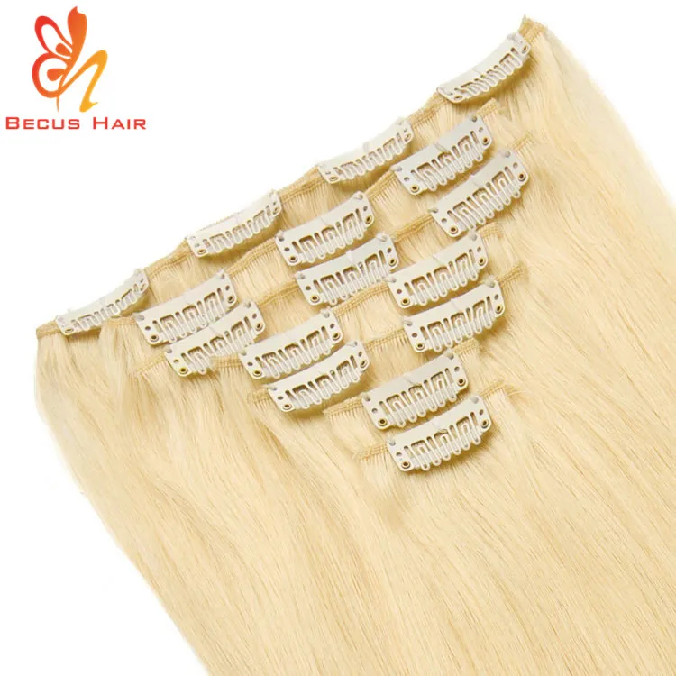 

Grade 10A Remy hair 100% human hair clip in hair extension for white women