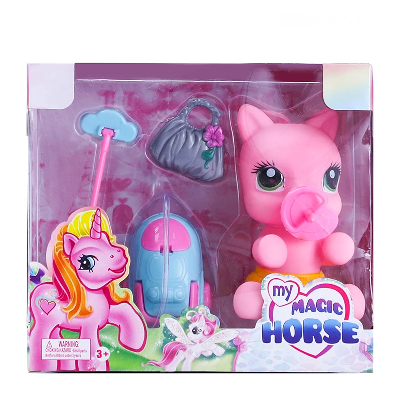 Cartoon Enamelled Horse With Cute Child Toy With Pacifier Buy Horse