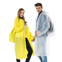 

New Outdoor Hiking Climbing Adult Men Woman Plastic Long EVA Rain coat Rain Coat Jacket Poncho Waterproof Raincoat with Backpack