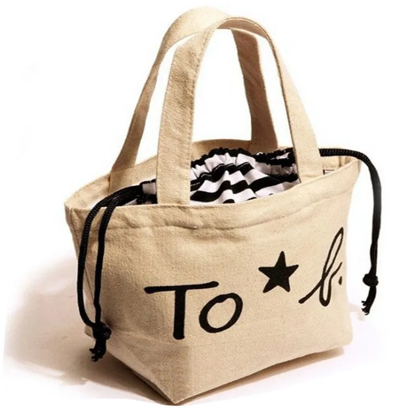 

Eco recycle cotton drawstring blank bags for school canvas tote bag of custom size cotton shopping bag, White+blue