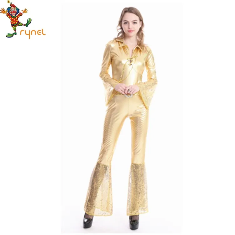 Women S Foxy Disco Jumpsuit Authentic 70 S Carnival Costumes