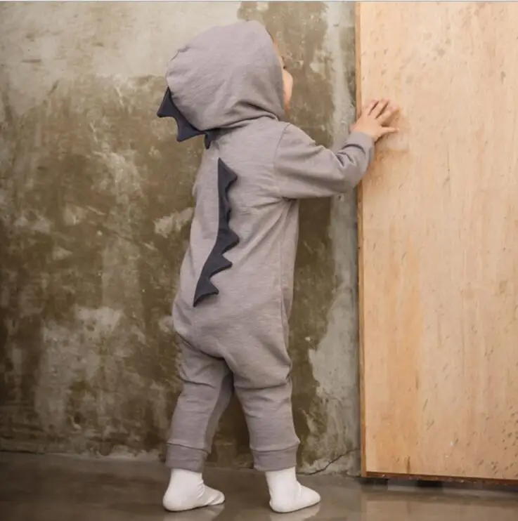 

clothes children kids clothes for children baby jumpsuits Dinosaur shape baby clothing, Grey and pink